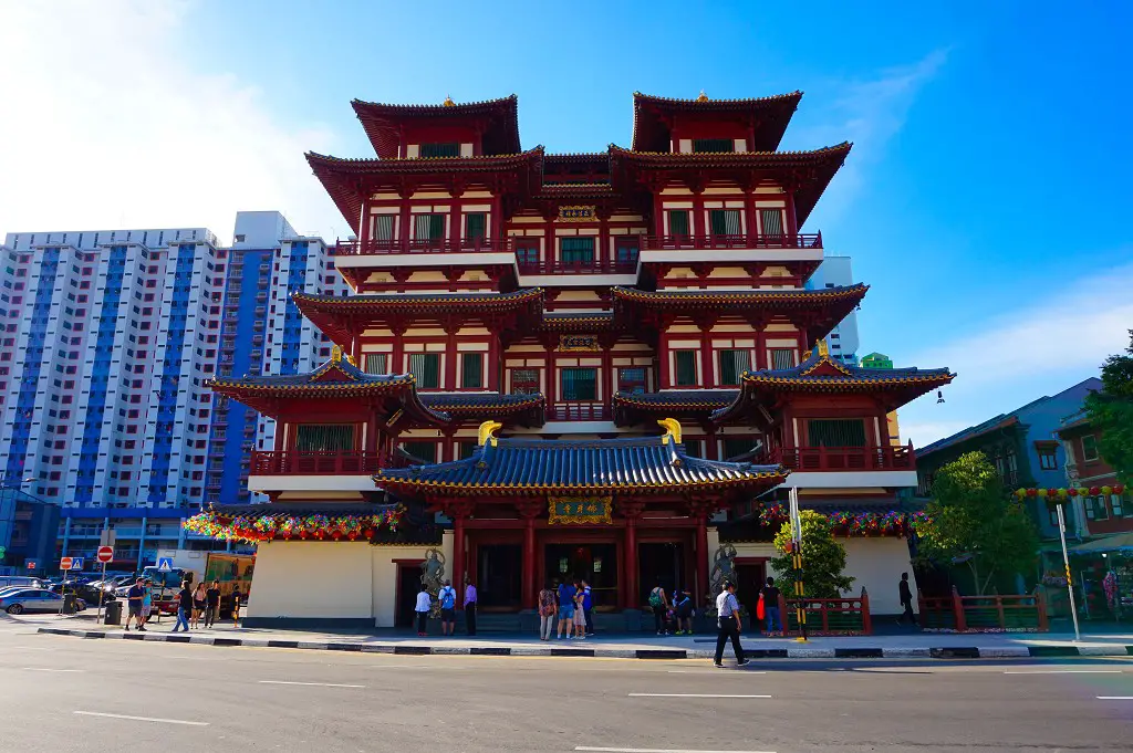 Buddha Tooth Relic Tempel in Singapurs Chinatown