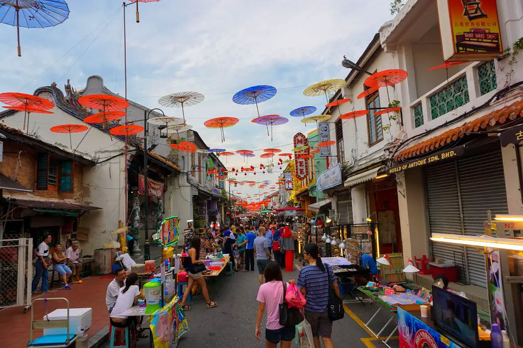 Die berühmte Jonker Street in Melaka Malaysia