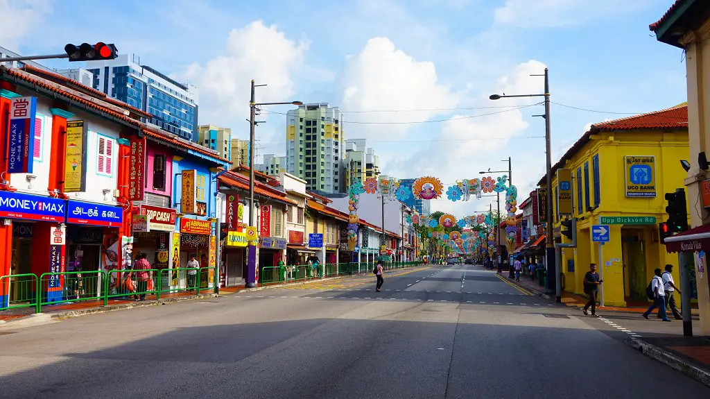 Die Serangoon Road im Stadtteil Little India Singapur