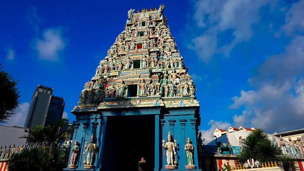 Sri Srinivasa Perumal Tempeleingang in Little India