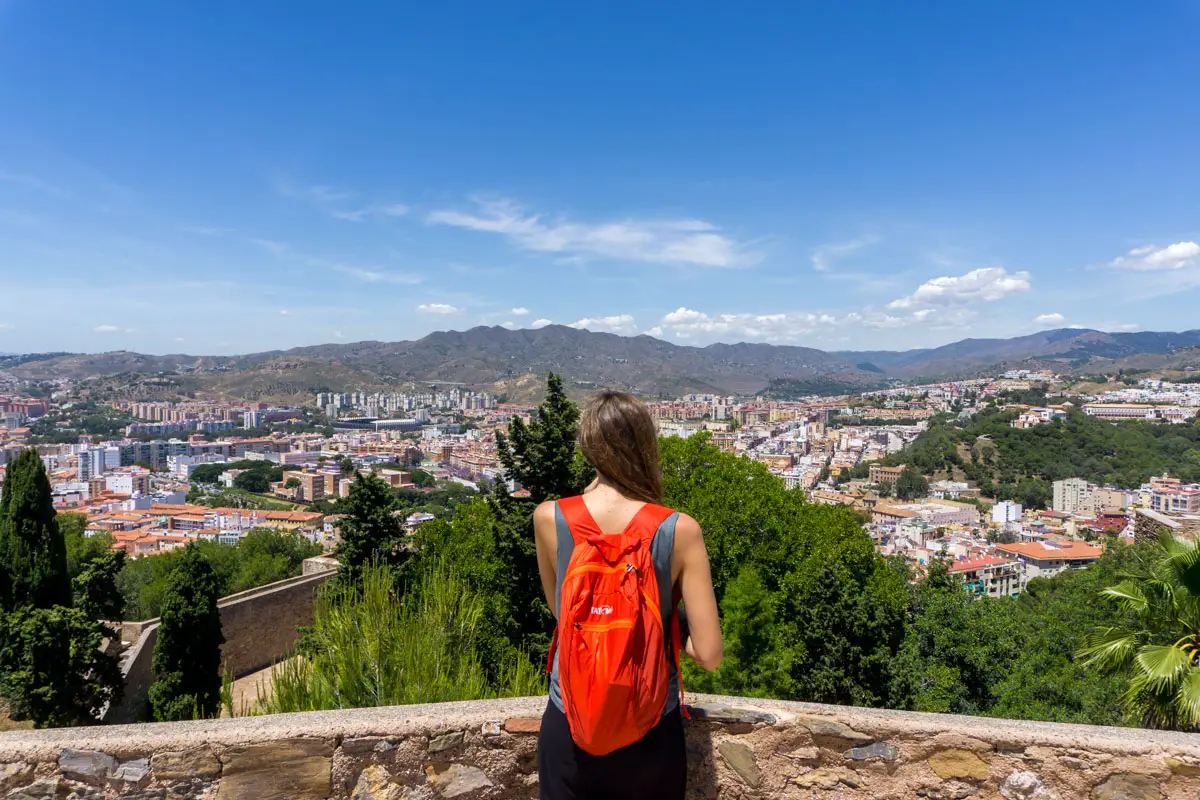 Aussicht auf die Berge von der Gibralfaro Malaga