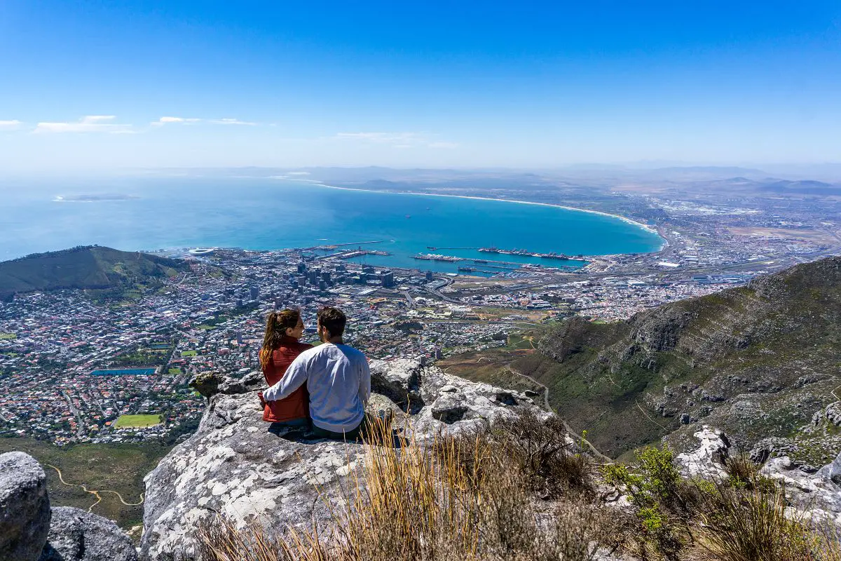 Atemberaubende Aussicht vom Tafelberg auf Kapstadt