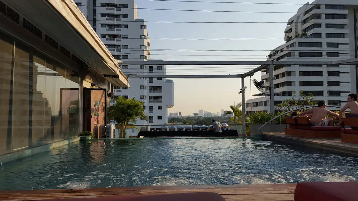 Der Rooftop Pool vom Hotel