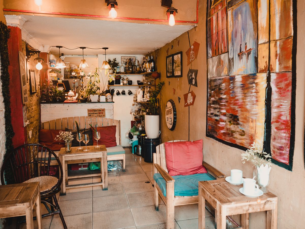 Das An Cafe Hanoi von Innen