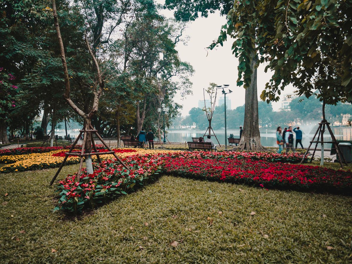 Der Park am Hoan Kiem See Hanoi