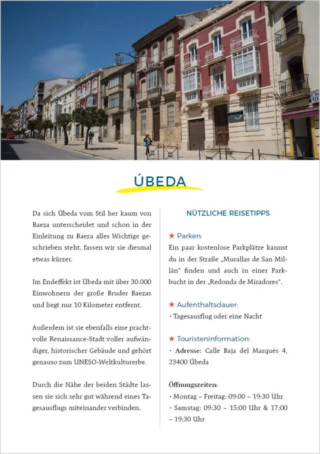 Startseite über die Stadt Úbeda