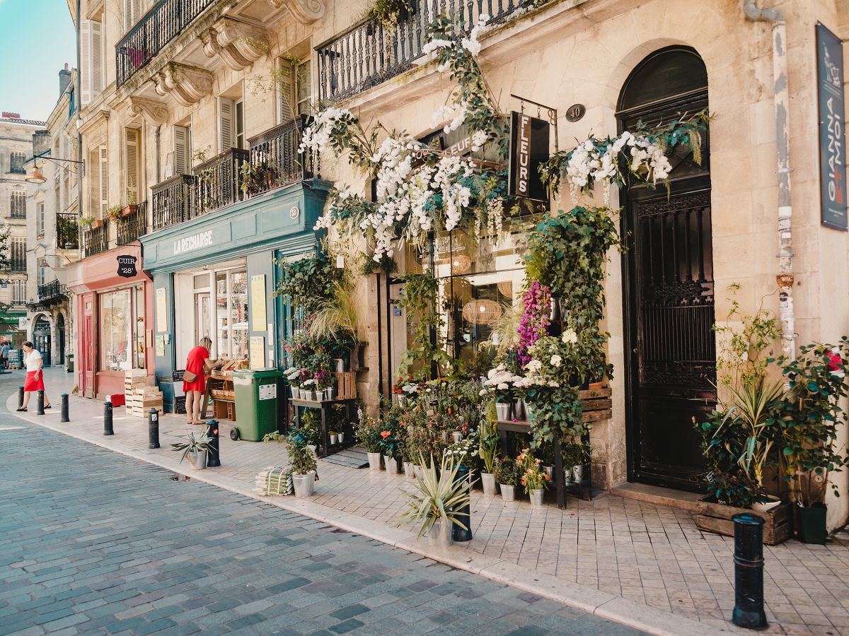 Geschäfte in der Altstadt von Bordeaux
