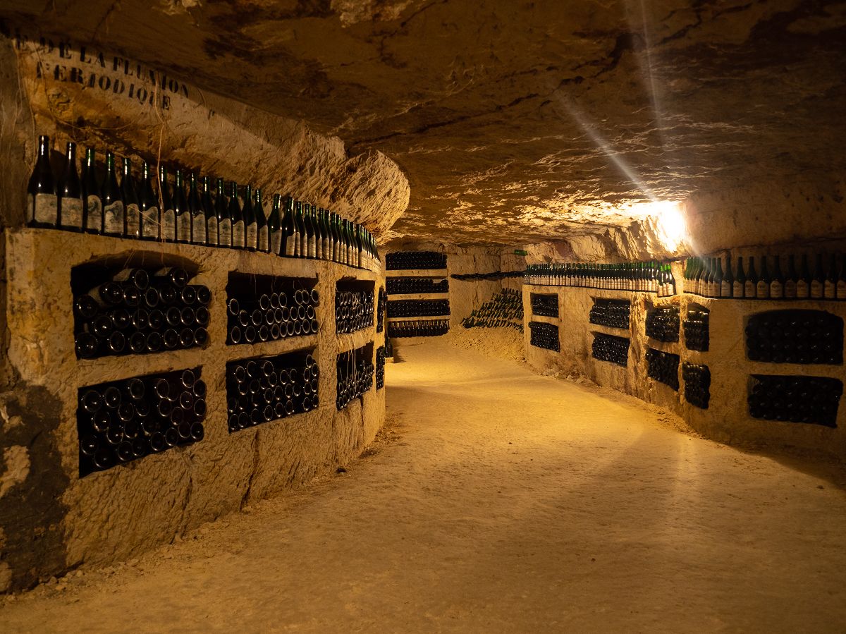 Ein Teil der Weinhöhle Domaine des Gauletteries