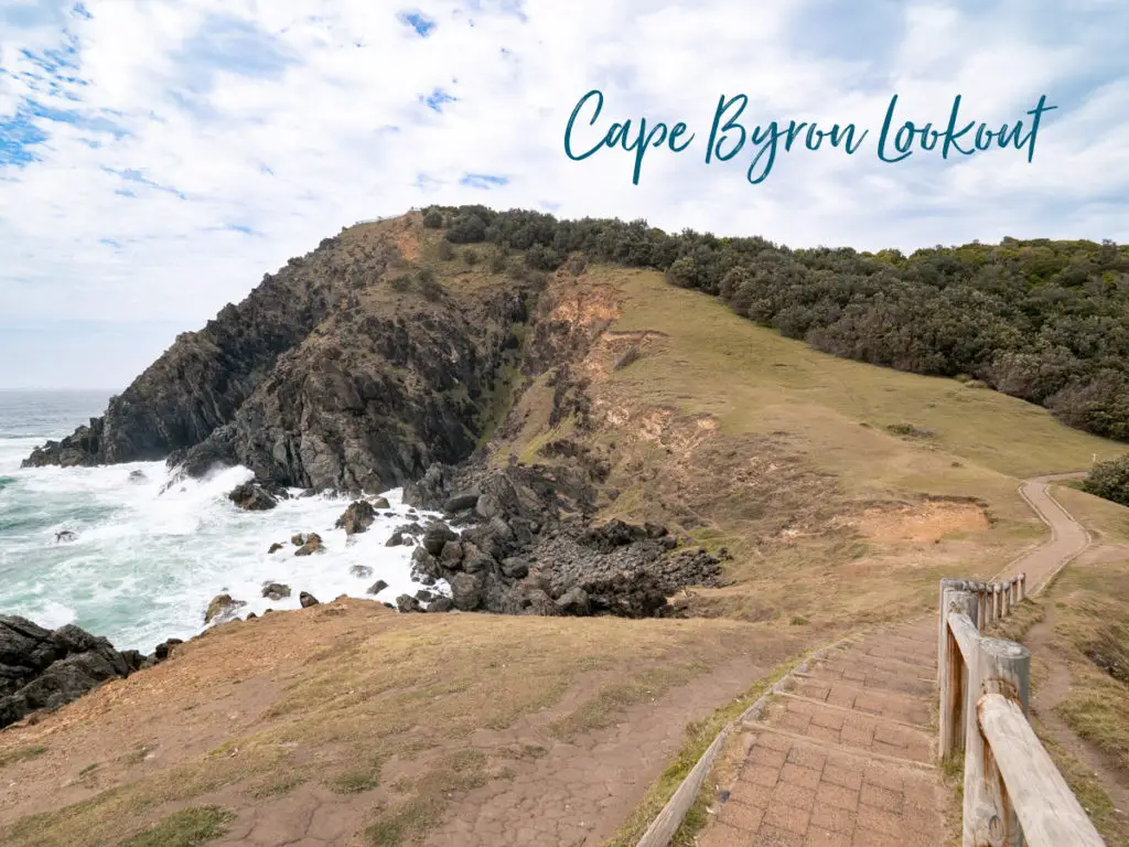 Sicht auf die Felsen am Cape Byron Lookout
