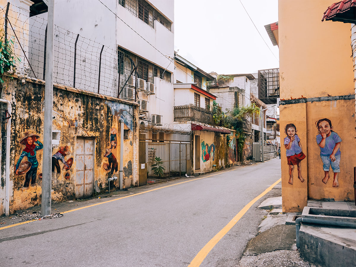 Streetart in Ipoh in Malaysia