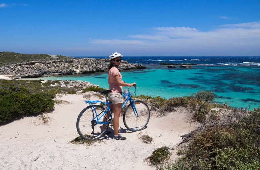 Mit dem Fahrrad auf Rottnest Island in Westaustralien