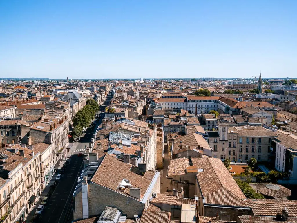 Die Stadt Bordeaux von oben