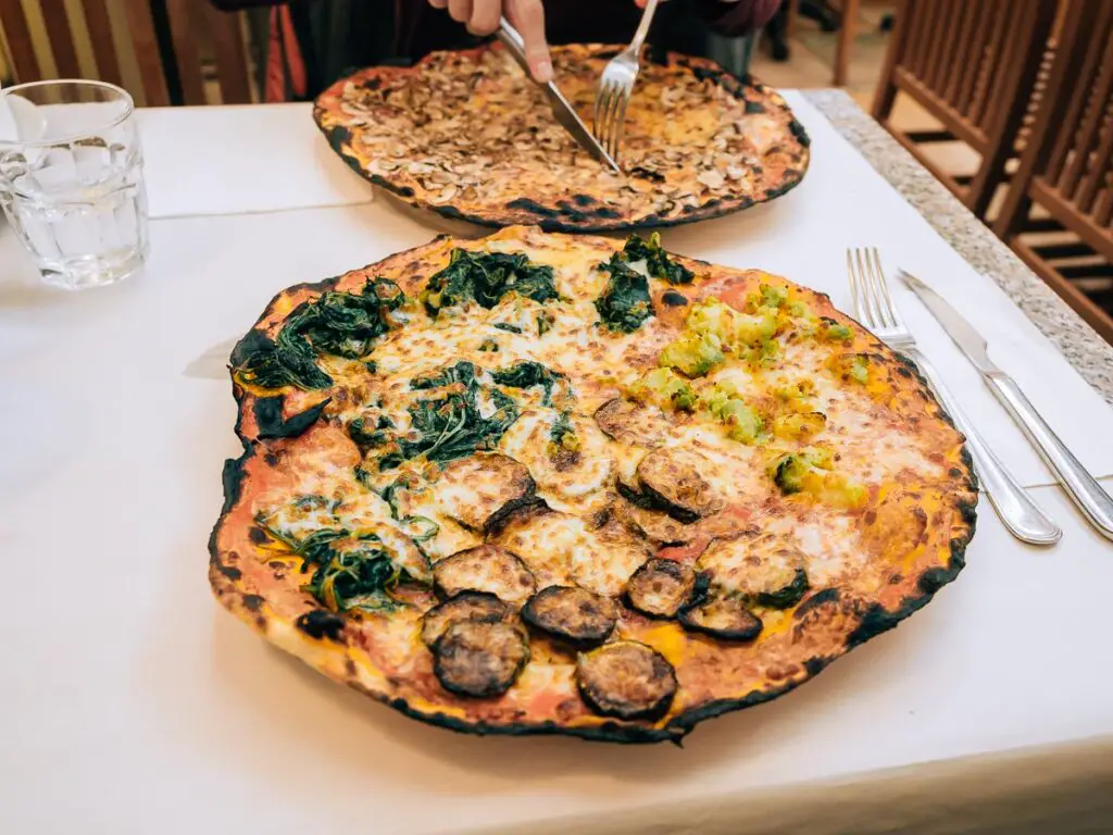 Vegetarische Pizza in Rom