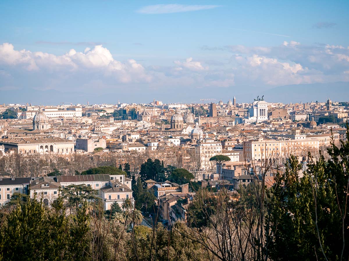 Aussicht auf Rom vom Gianicolo Hügel