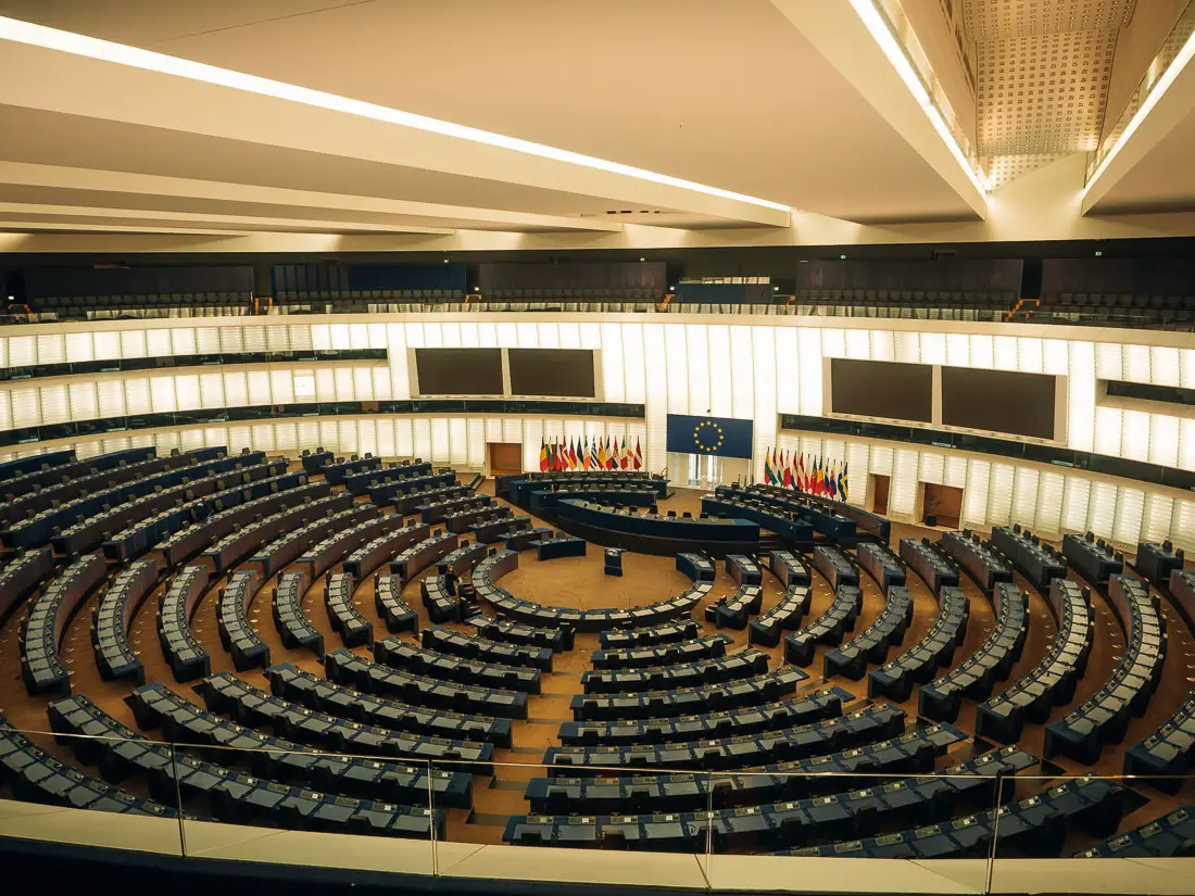 Plenarsaal im Europa Parlament