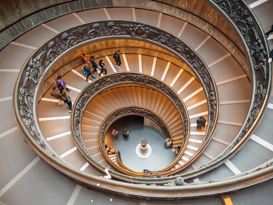 Die Helix Treppe im Vatikan in Rom