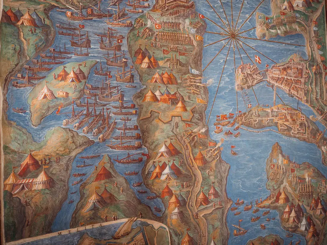Eine Landkarte im Vatikan