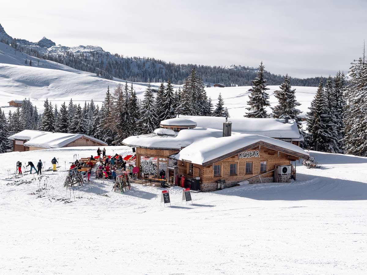 Aprés Ski in der Kuhbar im Skigebiet Almenwelt Lofer