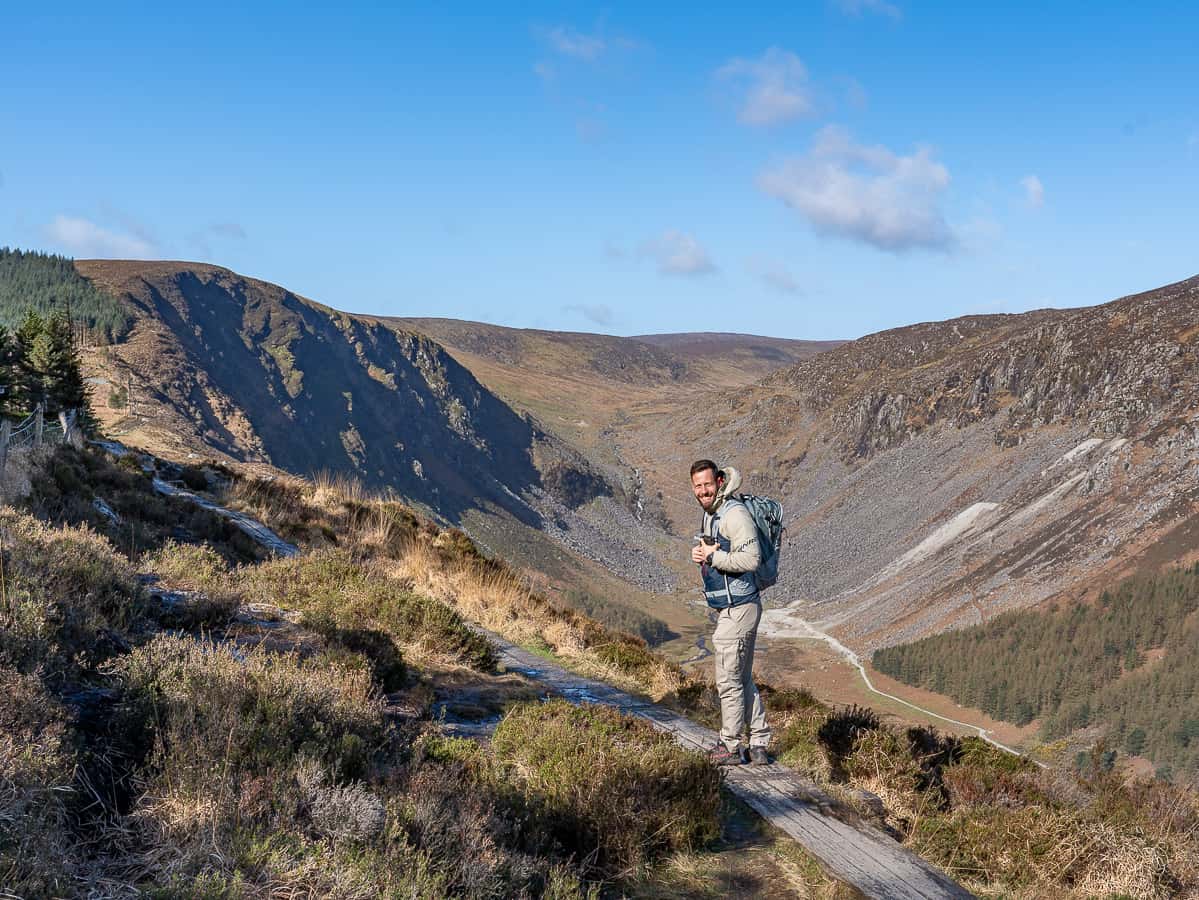 Wandern in Irland: Marco auf dem Spinc Walk in den Wicklow Mountains